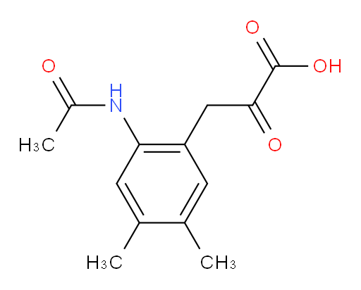 3-(2-acetamido-4,5-dimethylphenyl)-2-oxopropanoic acid