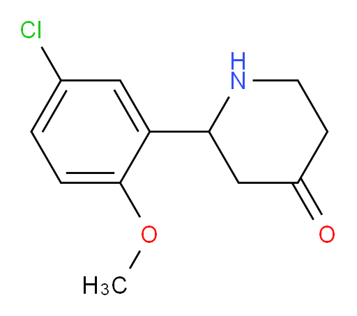 2-(5-chloro-2-methoxyphenyl)piperidin-4-one