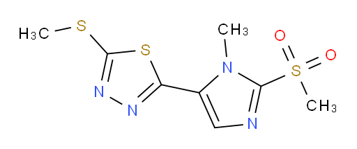 2-(1-methyl-2-(methylsulfonyl)-1H-imidazol-5-yl)-5-(methylthio)-1,3,4-thiadiazole