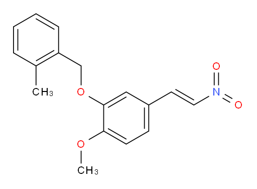 (E)-1-methoxy-2-((2-methylbenzyl)oxy)-4-(2-nitrovinyl)benzene