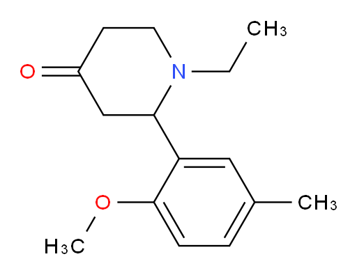 1-ethyl-2-(2-methoxy-5-methylphenyl)piperidin-4-one