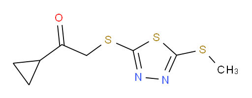 1-cyclopropyl-2-((5-(methylthio)-1,3,4-thiadiazol-2-yl)thio)ethanone