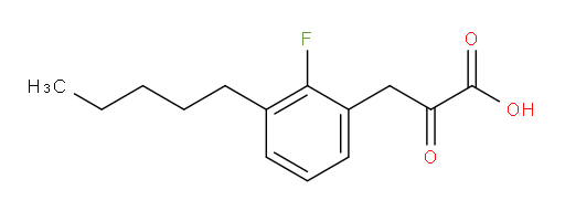3-(2-fluoro-3-pentylphenyl)-2-oxopropanoic acid