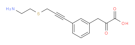 3-(3-(3-((2-aminoethyl)thio)prop-1-yn-1-yl)phenyl)-2-oxopropanoic acid