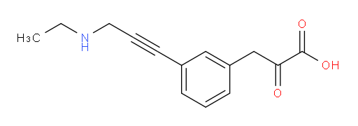 3-(3-(3-(ethylamino)prop-1-yn-1-yl)phenyl)-2-oxopropanoic acid