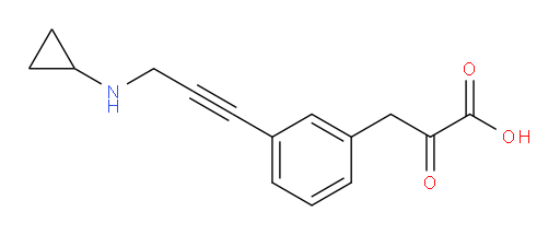 3-(3-(3-(cyclopropylamino)prop-1-yn-1-yl)phenyl)-2-oxopropanoic acid