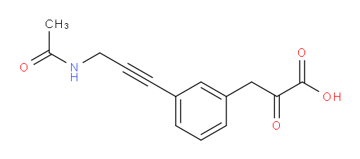 3-(3-(3-acetamidoprop-1-yn-1-yl)phenyl)-2-oxopropanoic acid