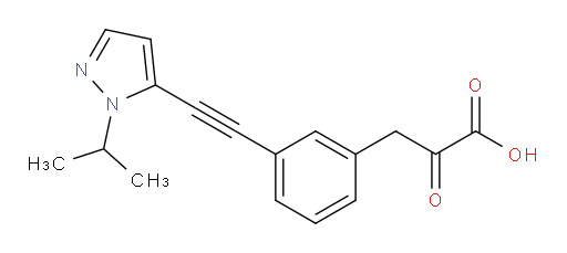3-(3-((1-isopropyl-1H-pyrazol-5-yl)ethynyl)phenyl)-2-oxopropanoic acid