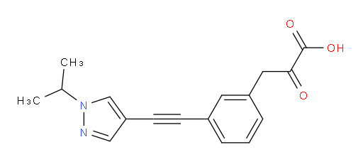 3-(3-((1-isopropyl-1H-pyrazol-4-yl)ethynyl)phenyl)-2-oxopropanoic acid