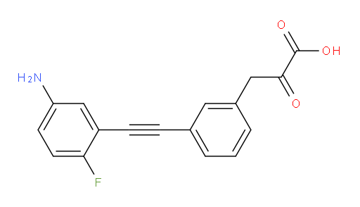 3-(3-((5-amino-2-fluorophenyl)ethynyl)phenyl)-2-oxopropanoic acid
