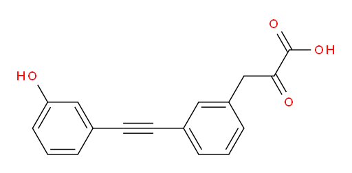 3-(3-((3-hydroxyphenyl)ethynyl)phenyl)-2-oxopropanoic acid