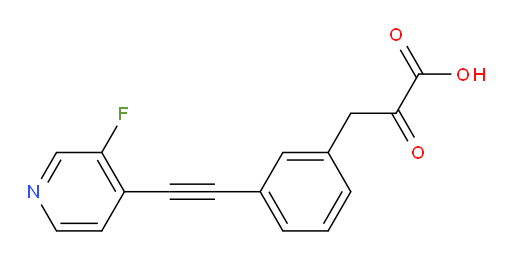 3-(3-((3-fluoropyridin-4-yl)ethynyl)phenyl)-2-oxopropanoic acid
