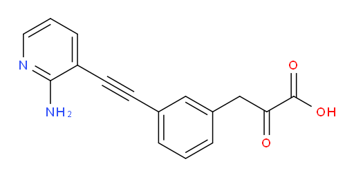 3-(3-((2-aminopyridin-3-yl)ethynyl)phenyl)-2-oxopropanoic acid