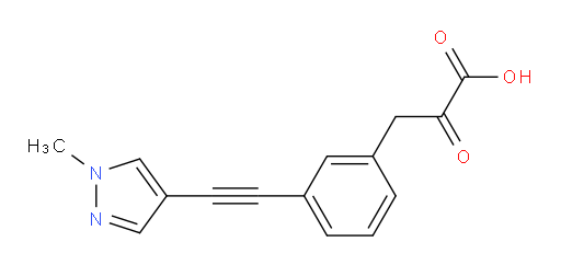 3-(3-((1-methyl-1H-pyrazol-4-yl)ethynyl)phenyl)-2-oxopropanoic acid