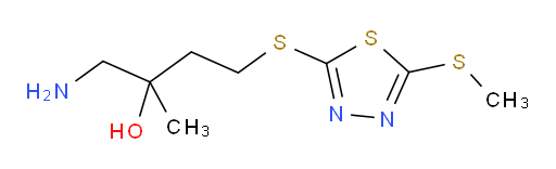 1-amino-2-methyl-4-((5-(methylthio)-1,3,4-thiadiazol-2-yl)thio)butan-2-ol