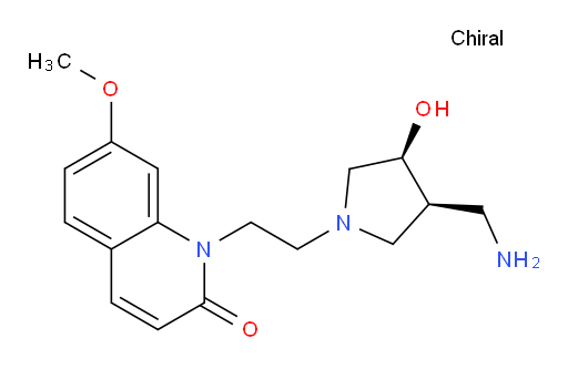 1-(2-((3S,4S)-3-(aminomethyl)-4-hydroxypyrrolidin-1-yl)ethyl)-7-methoxyquinolin-2(1H)-one