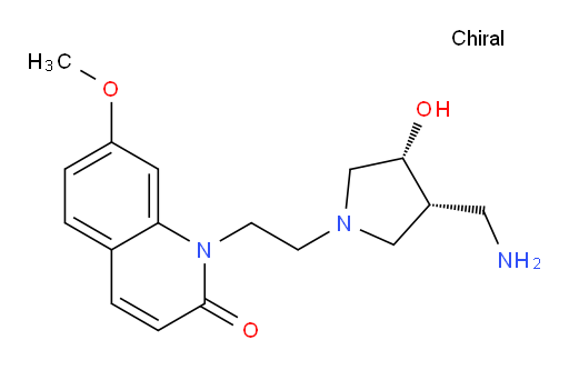 1-(2-((3R,4R)-3-(aminomethyl)-4-hydroxypyrrolidin-1-yl)ethyl)-7-methoxyquinolin-2(1H)-one