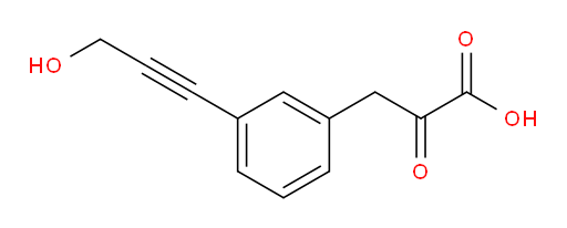 3-(3-(3-hydroxyprop-1-yn-1-yl)phenyl)-2-oxopropanoic acid