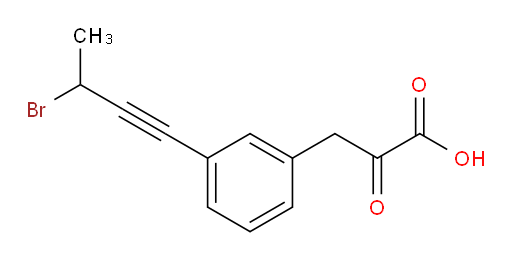 3-(3-(3-bromobut-1-yn-1-yl)phenyl)-2-oxopropanoic acid