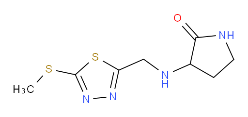 3-(((5-(methylthio)-1,3,4-thiadiazol-2-yl)methyl)amino)pyrrolidin-2-one