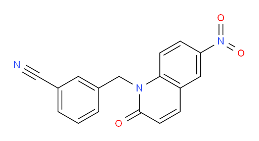 3-((6-nitro-2-oxoquinolin-1(2H)-yl)methyl)benzonitrile