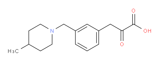 3-(3-((4-methylpiperidin-1-yl)methyl)phenyl)-2-oxopropanoic acid