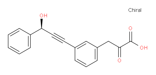 (R)-3-(3-(3-hydroxy-3-phenylprop-1-yn-1-yl)phenyl)-2-oxopropanoic acid