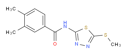 3,4-dimethyl-N-(5-(methylthio)-1,3,4-thiadiazol-2-yl)benzamide