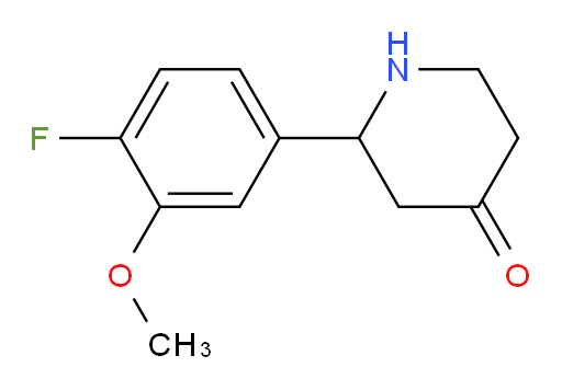 2-(4-fluoro-3-methoxyphenyl)piperidin-4-one