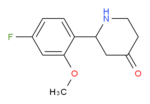 2-(4-fluoro-2-methoxyphenyl)piperidin-4-one