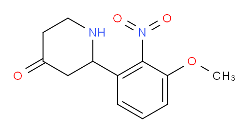 2-(3-methoxy-2-nitrophenyl)piperidin-4-one