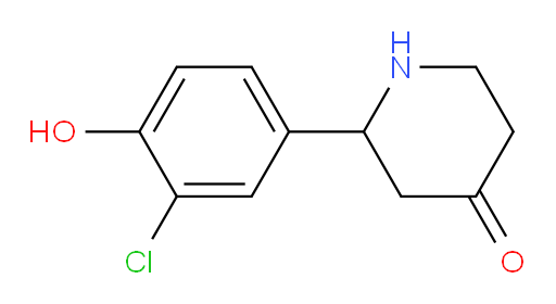 2-(3-chloro-4-hydroxyphenyl)piperidin-4-one