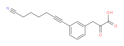 3-(3-(6-cyanohex-1-yn-1-yl)phenyl)-2-oxopropanoic acid