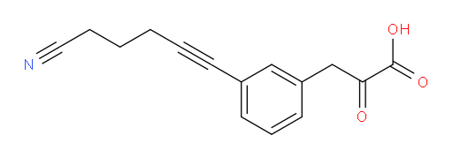 3-(3-(5-cyanopent-1-yn-1-yl)phenyl)-2-oxopropanoic acid
