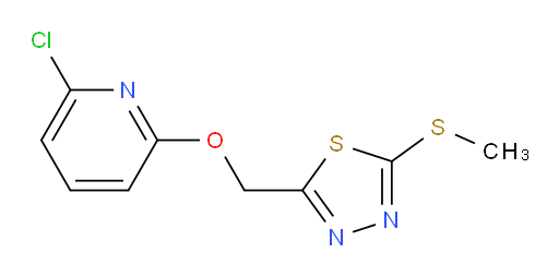 2-(((6-chloropyridin-2-yl)oxy)methyl)-5-(methylthio)-1,3,4-thiadiazole