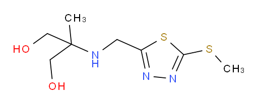 2-methyl-2-(((5-(methylthio)-1,3,4-thiadiazol-2-yl)methyl)amino)propane-1,3-diol