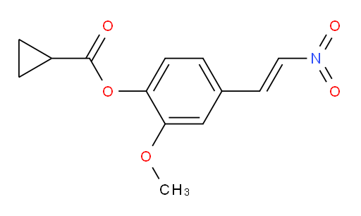 (E)-2-methoxy-4-(2-nitrovinyl)phenyl cyclopropanecarboxylate