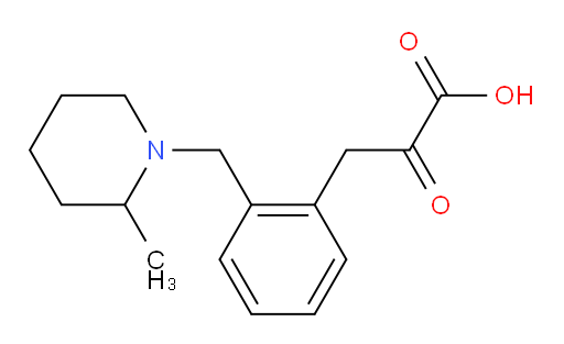 3-(2-((2-methylpiperidin-1-yl)methyl)phenyl)-2-oxopropanoic acid