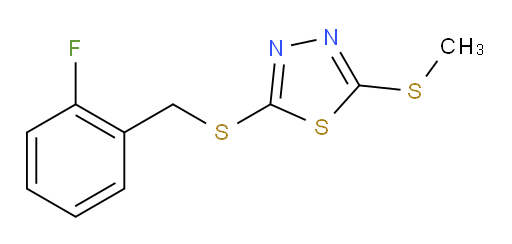 2-((2-fluorobenzyl)thio)-5-(methylthio)-1,3,4-thiadiazole