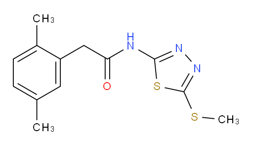 2-(2,5-dimethylphenyl)-N-(5-(methylthio)-1,3,4-thiadiazol-2-yl)acetamide