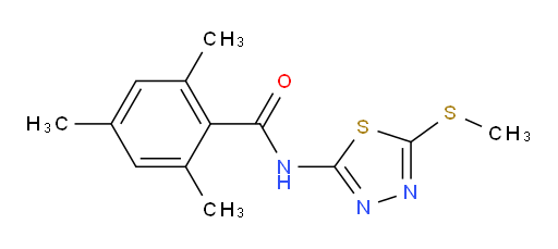 2,4,6-trimethyl-N-(5-(methylthio)-1,3,4-thiadiazol-2-yl)benzamide
