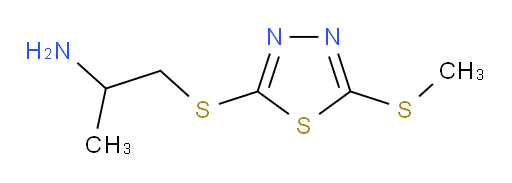 1-((5-(methylthio)-1,3,4-thiadiazol-2-yl)thio)propan-2-amine