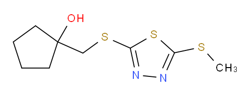 1-(((5-(methylthio)-1,3,4-thiadiazol-2-yl)thio)methyl)cyclopentanol