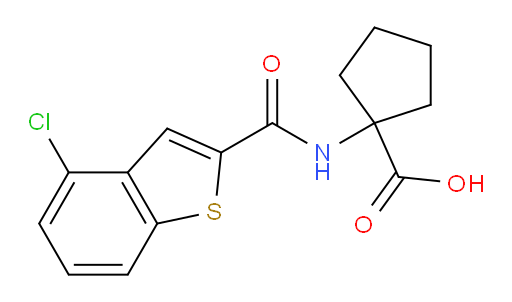 1-(4-chlorobenzo[b]thiophene-2-carboxamido)cyclopentanecarboxylic acid