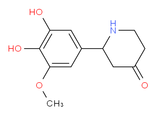 2-(3,4-dihydroxy-5-methoxyphenyl)piperidin-4-one
