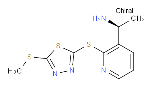 (S)-1-(2-((5-(methylthio)-1,3,4-thiadiazol-2-yl)thio)pyridin-3-yl)ethanamine