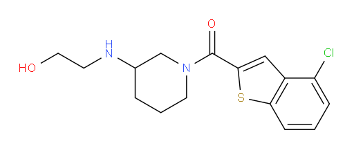 (4-chlorobenzo[b]thiophen-2-yl)(3-((2-hydroxyethyl)amino)piperidin-1-yl)methanone