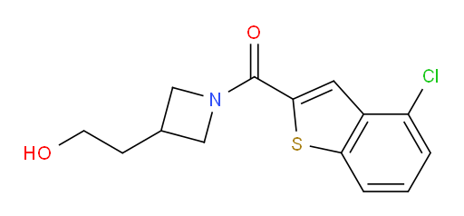 (4-chlorobenzo[b]thiophen-2-yl)(3-(2-hydroxyethyl)azetidin-1-yl)methanone