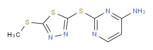 2-((5-(methylthio)-1,3,4-thiadiazol-2-yl)thio)pyrimidin-4-amine