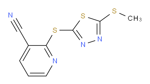 2-((5-(methylthio)-1,3,4-thiadiazol-2-yl)thio)nicotinonitrile